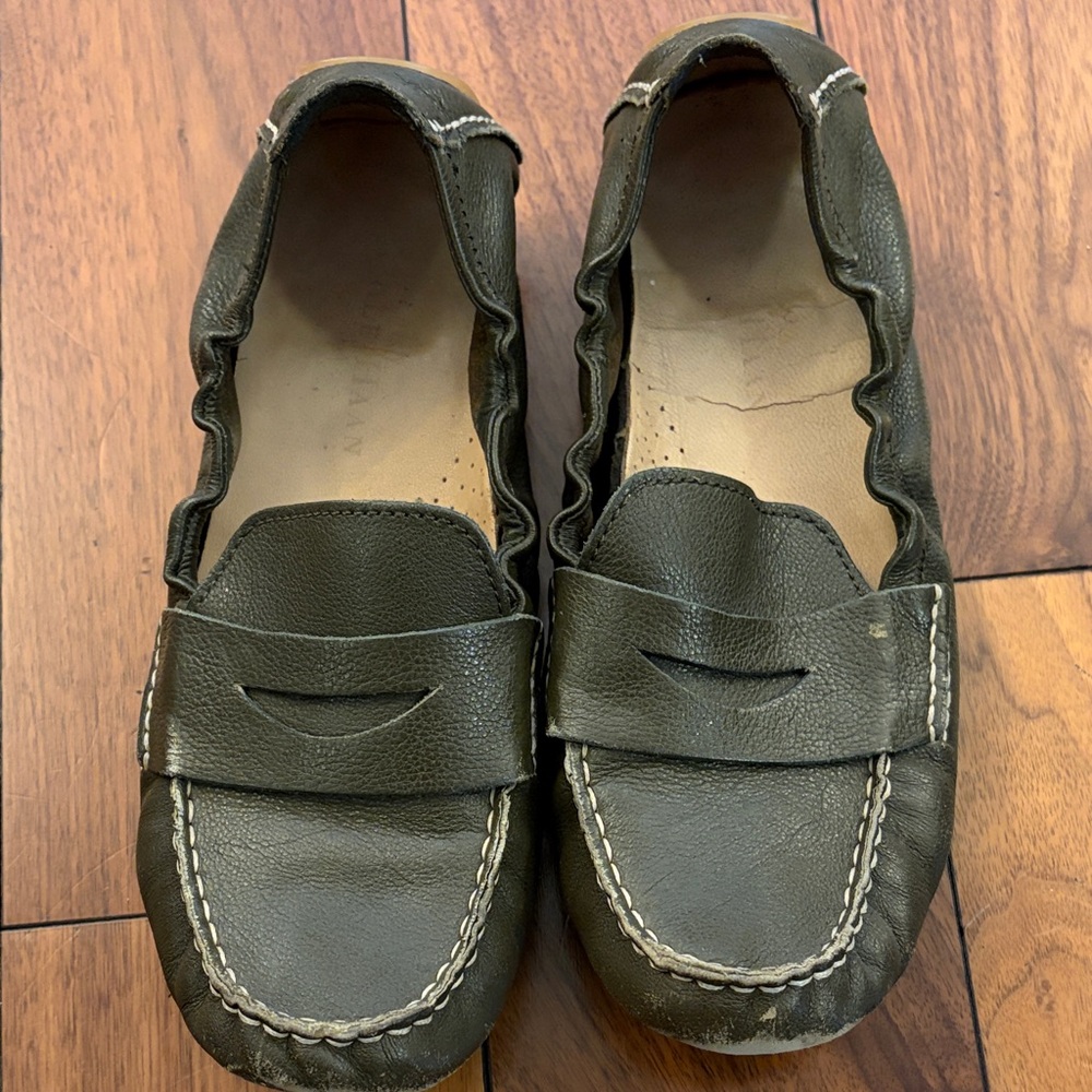 Cole Haan Women's Olive Leather Loafers